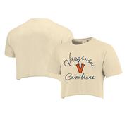 Virginia Women's Signature Logo Cropped Comfort Colors Tee